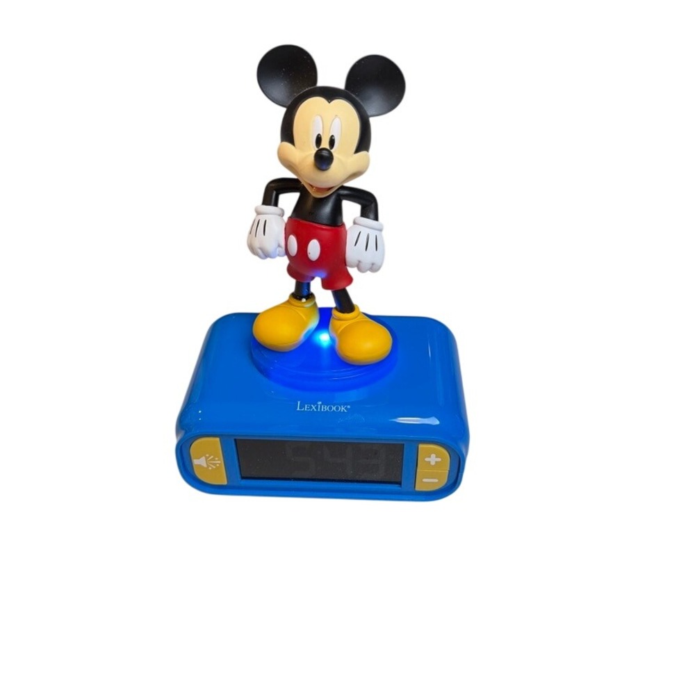 Mickey Mouse Digital Alarm Clock Blue Disney Decor‎ Snooze Night Light Disneyana